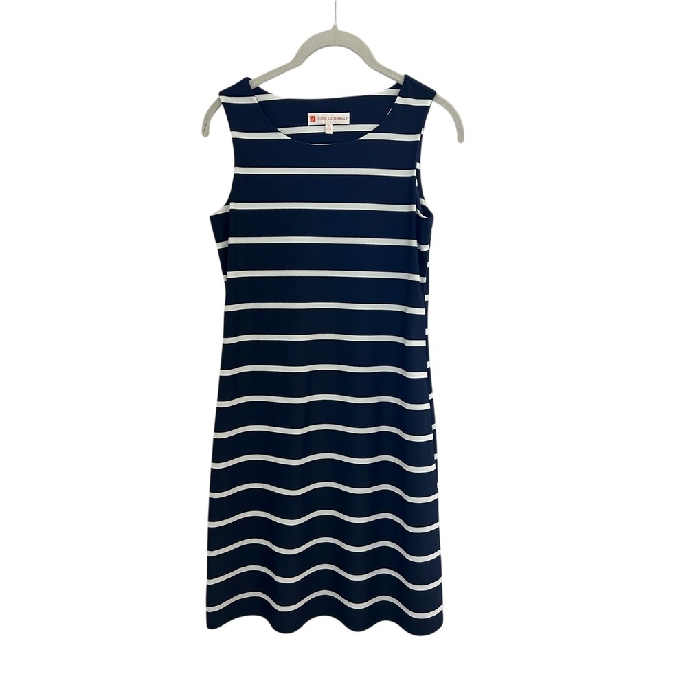 Jude Connally Midi dress Size XS striped Summer Vacation Resort‎ Pool Old money